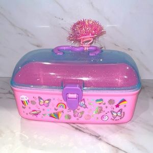 NEW Hot focus pink glitter makeup case